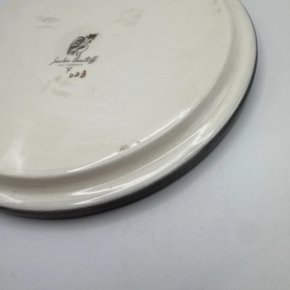 VTG Sascha Brastoff Lid Only For Trinket Box‎ or Display Jeweled Bird Round MCM